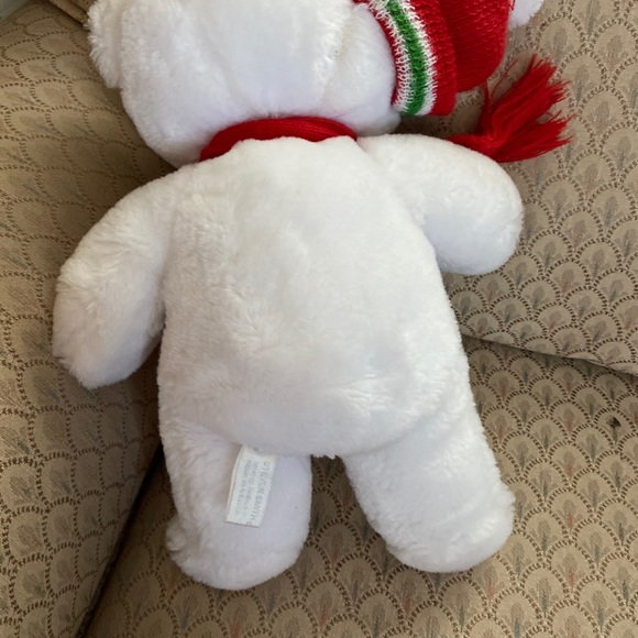 Christmas 10” Bear with red knitted hat and scarf - Picture 4 of 4